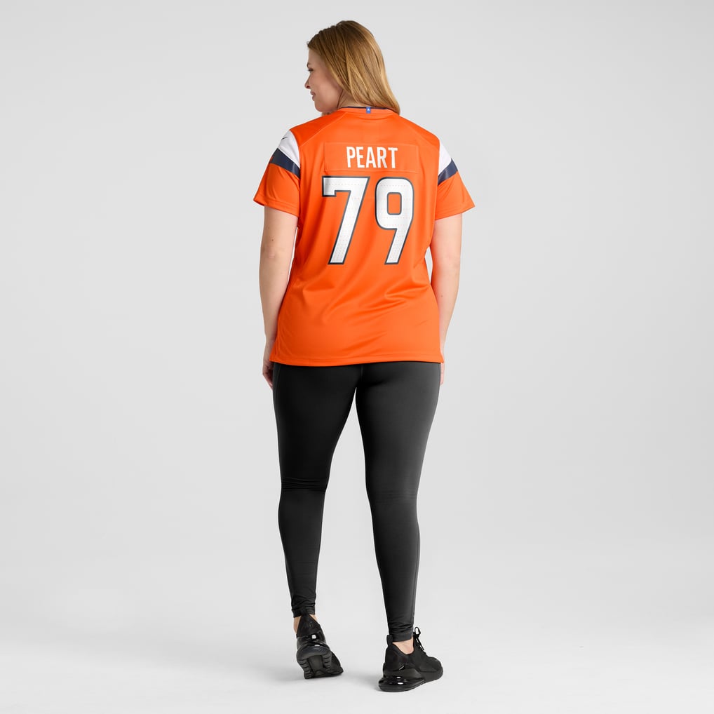 Women's Denver Broncos Matt Peart Orange Team Game Jersey