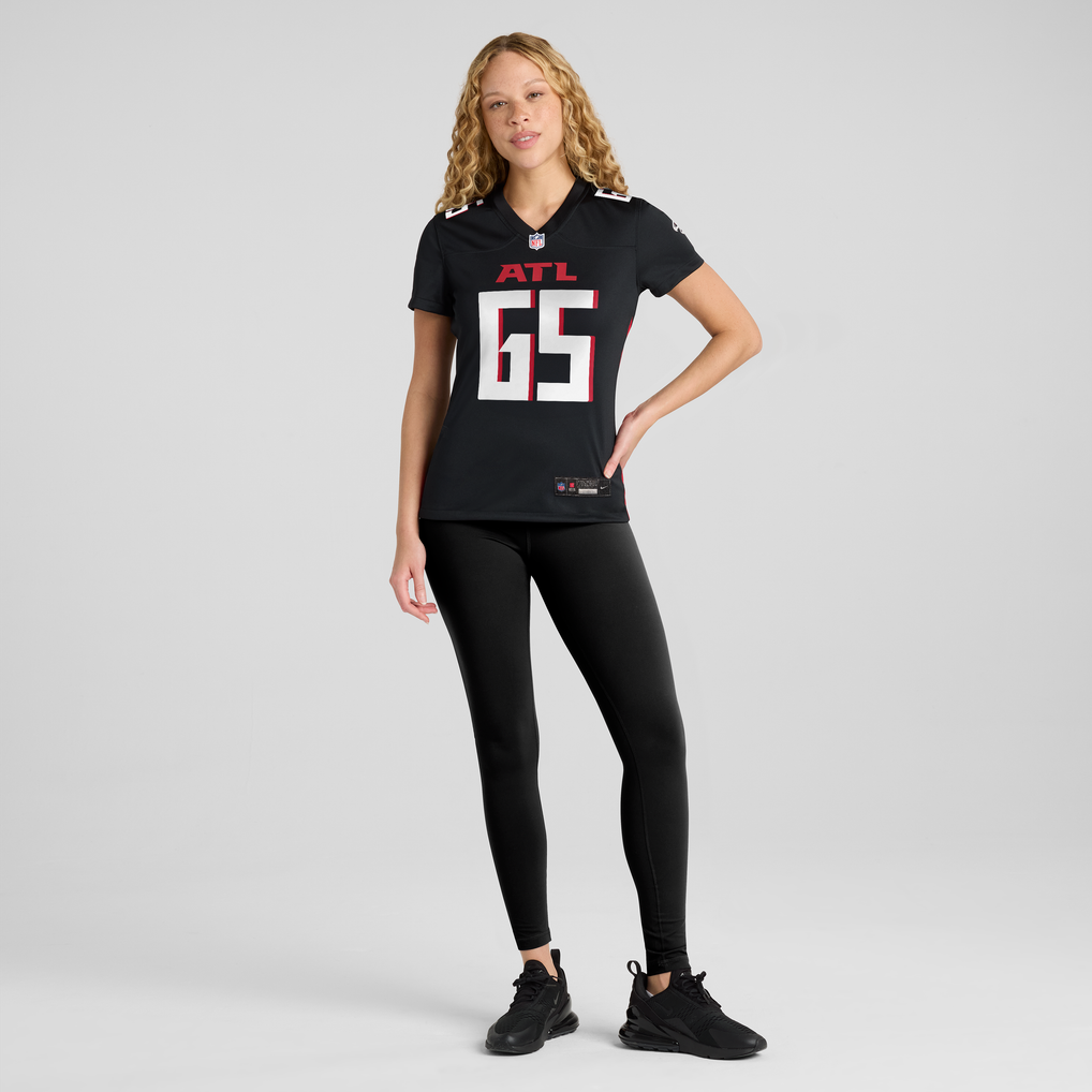 Women's Atlanta Falcons Matthew Bergeron Black Team Game Jersey