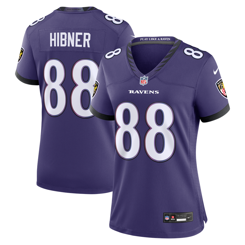 Women's Baltimore Ravens Matthew Hibner Purple Team Game Jersey