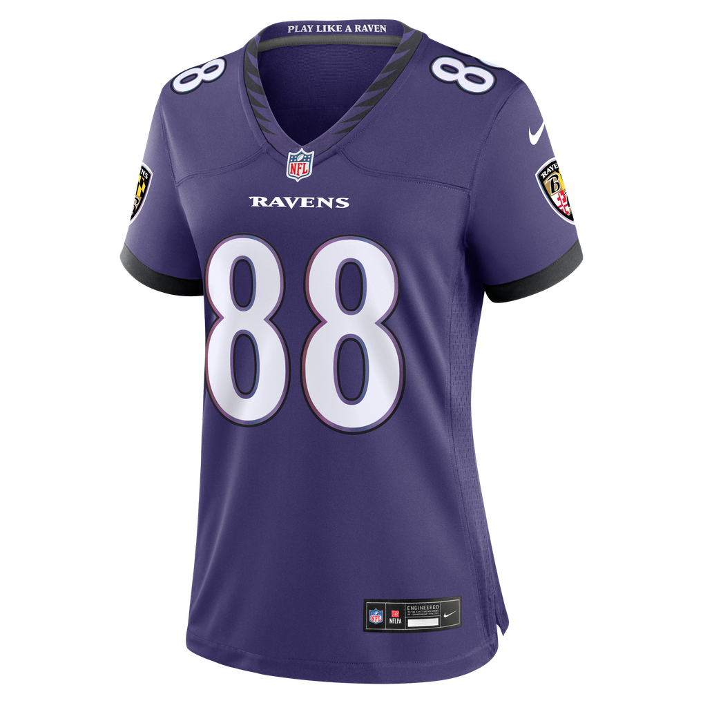 Women's Baltimore Ravens Matthew Hibner Purple Team Game Jersey