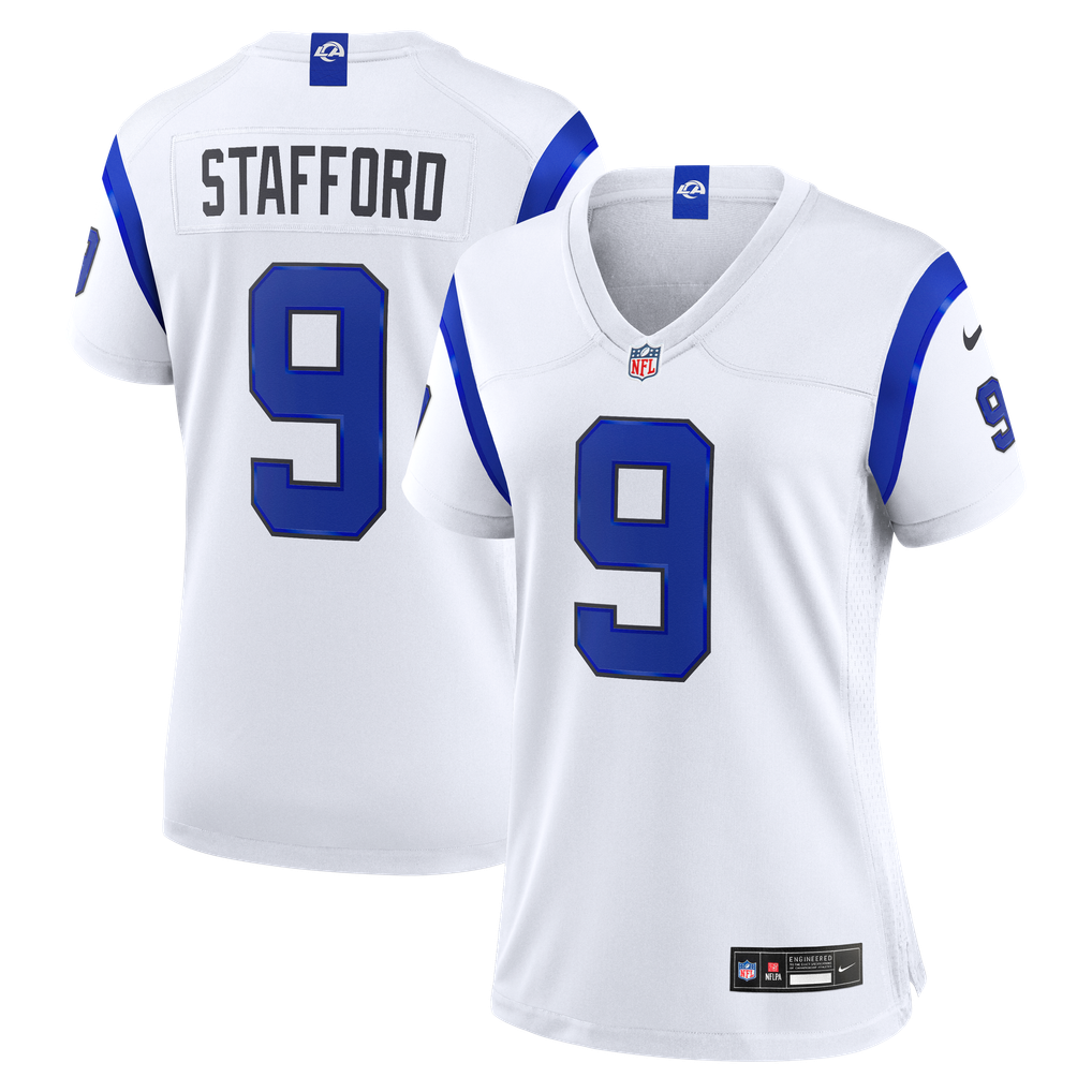 Women's Los Angeles Rams Matthew Stafford Fearsome White Game Jersey