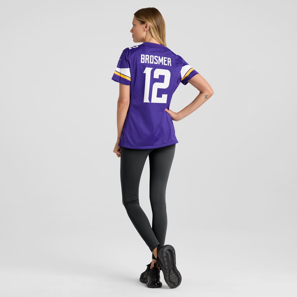 Women's Minnesota Vikings Max Brosmer Purple Team Game Jersey