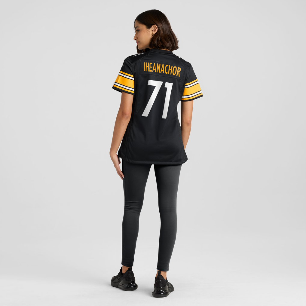 Women's Pittsburgh Steelers Max Iheanachor Black Team Game Jersey