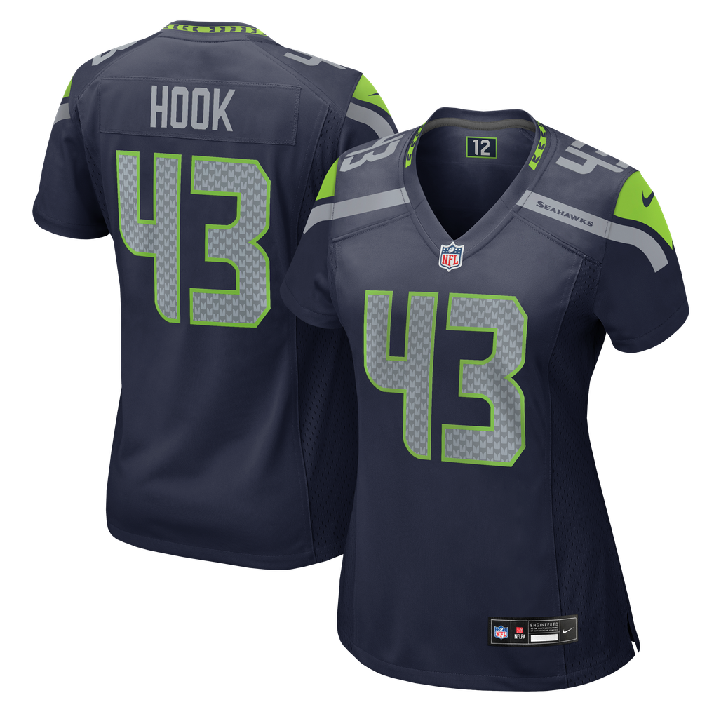 Women's Seattle Seahawks Maxen Hook College Navy Team Game Jersey