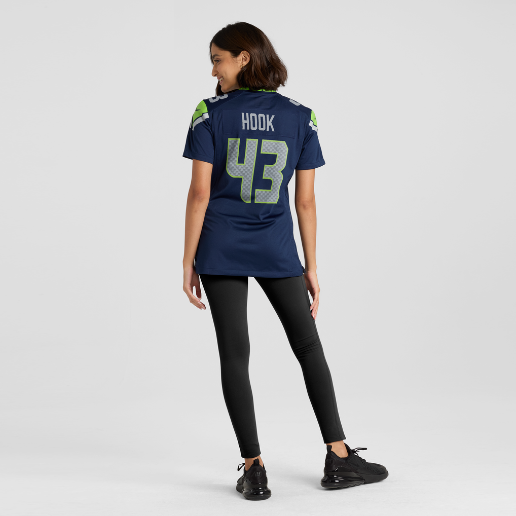 Women's Seattle Seahawks Maxen Hook College Navy Team Game Jersey