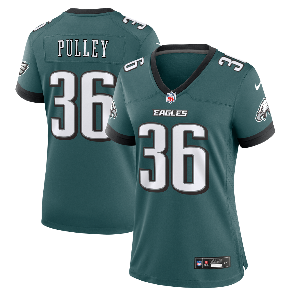 Women's Philadelphia Eagles Maximus Pulley Midnight Green Team Game Jersey