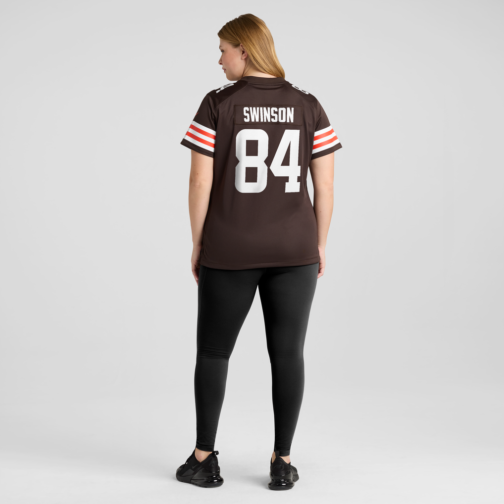 Women's Cleveland Browns Messiah Swinson Brown Team Game Jersey