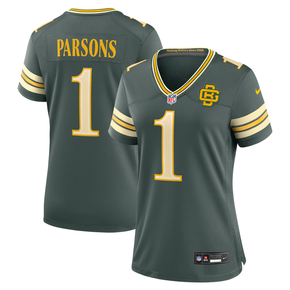 Women's Green Bay Packers Micah Parsons Green 2026 Rivalries Collection Game Jersey