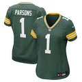 Women's Green Bay Packers Micah Parsons Green Game Player Jersey