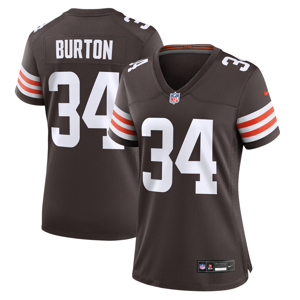Women's Cleveland Browns Michael Burton Brown Team Game Jersey