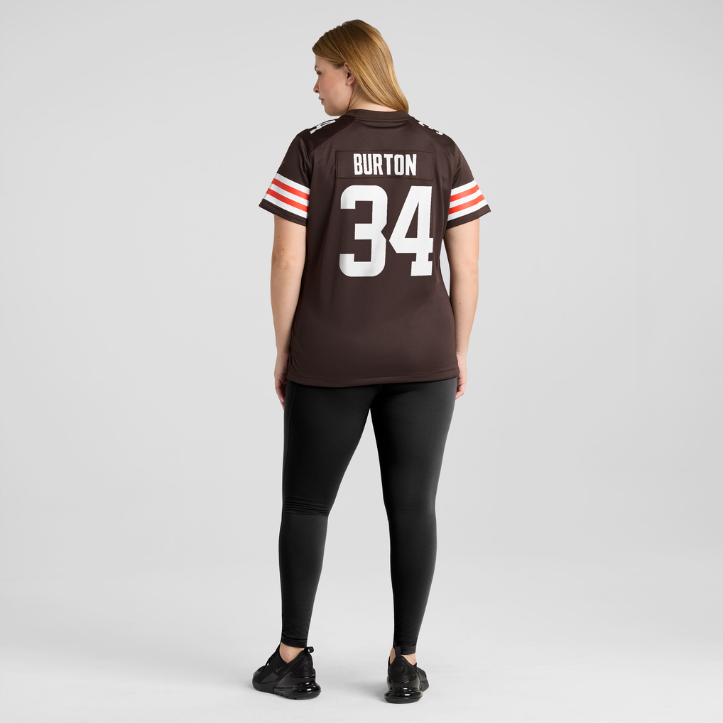 Women's Cleveland Browns Michael Burton Brown Team Game Jersey
