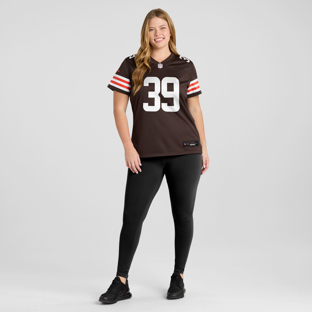 Women's Cleveland Browns Michael Coats Jr. Brown Team Game Jersey