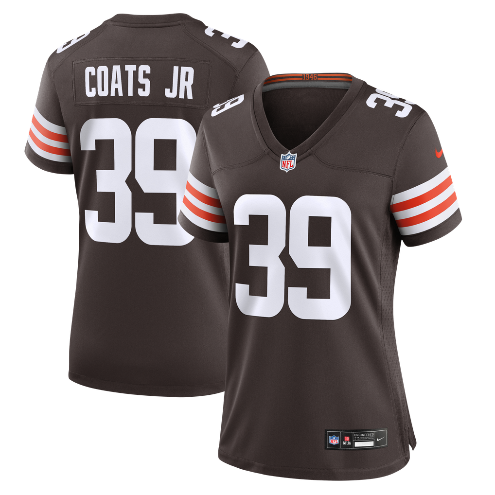 Women's Cleveland Browns Michael Coats Jr. Brown Team Game Jersey