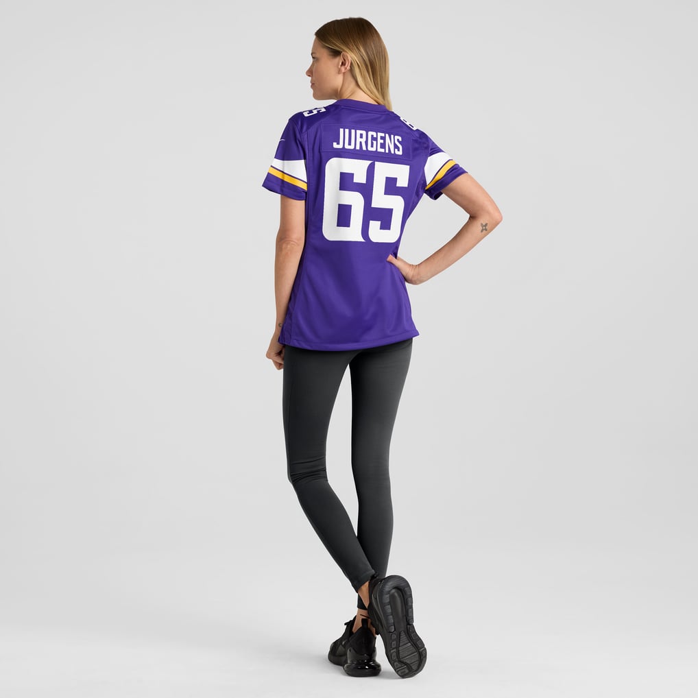 Women's Minnesota Vikings Michael Jurgens Purple Game Jersey