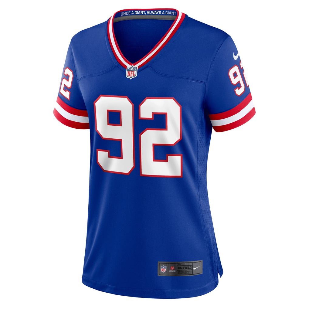 Women's New York Giants Michael Strahan Royal Classic Retired Player Game Jersey