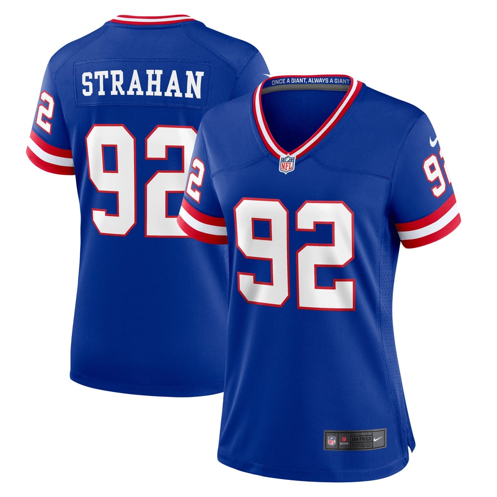 Women's New York Giants Michael Strahan Royal Classic Retired Player Game Jersey