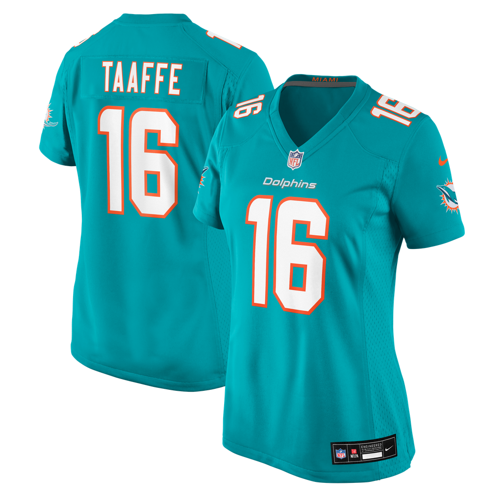 Women's Miami Dolphins Michael Taaffe Aqua Team Game Jersey