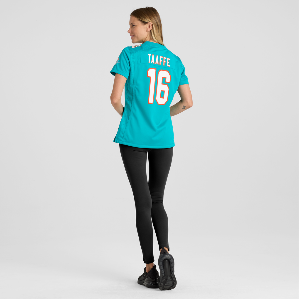 Women's Miami Dolphins Michael Taaffe Aqua Team Game Jersey