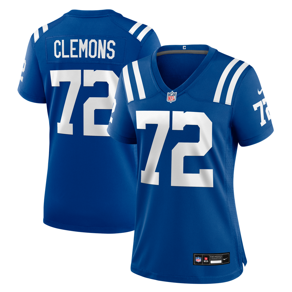 Women's Indianapolis Colts Micheal Clemons Royal Team Game Jersey