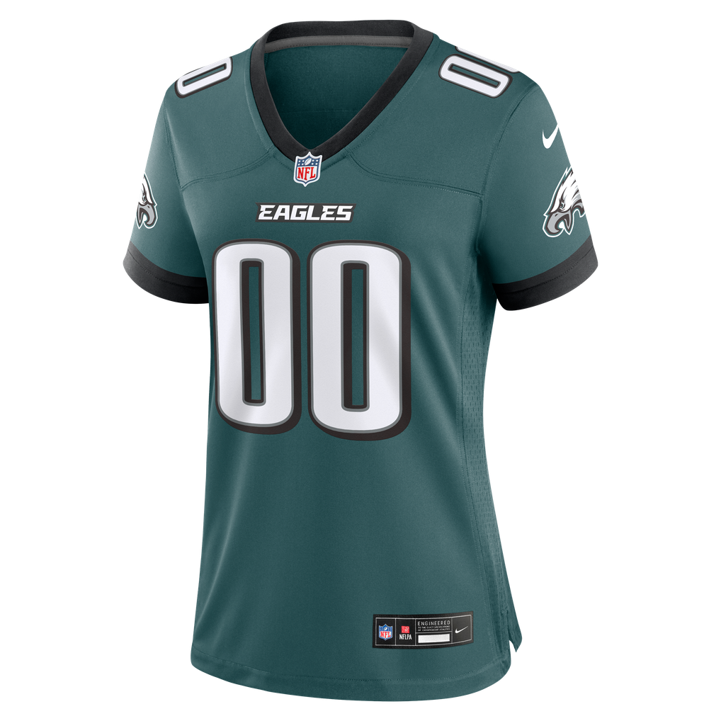 Women's Philadelphia Eagles Midnight Green Team Custom Game Jersey