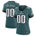 Women's Philadelphia Eagles Midnight Green Team Custom Game Jersey