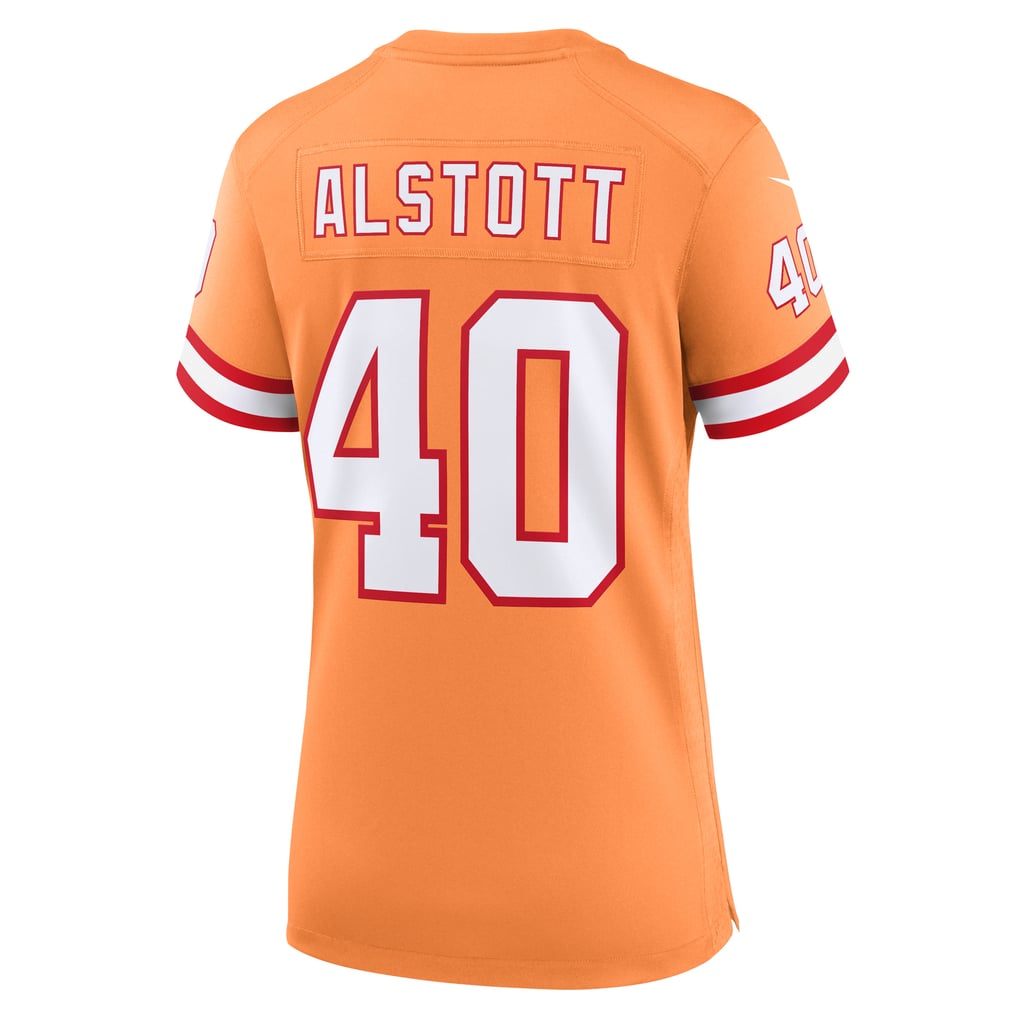 Women's Tampa Bay Buccaneers Mike Alstott Orange Throwback Game Jersey