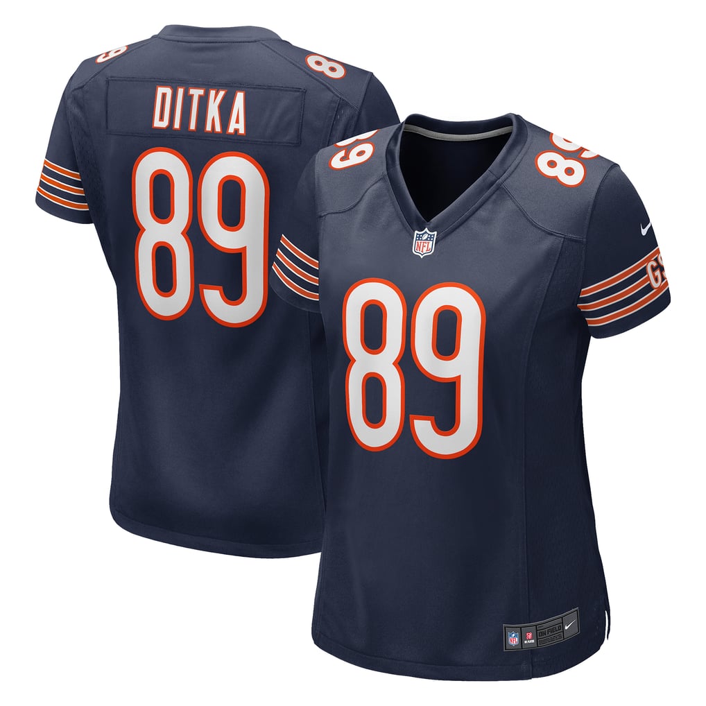Women's Chicago Bears Mike Ditka Navy Game Retired Player Jersey