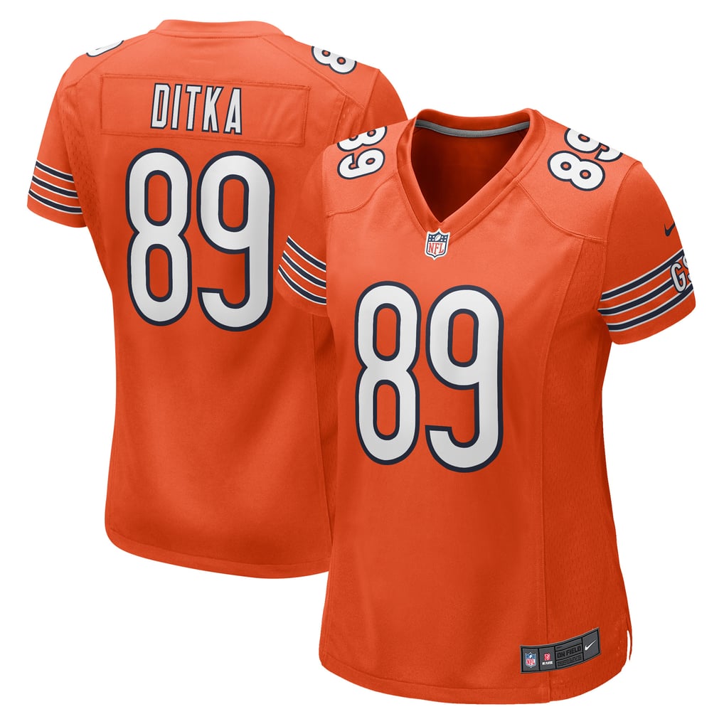 Women's Chicago Bears Mike Ditka Orange Retired Player Jersey