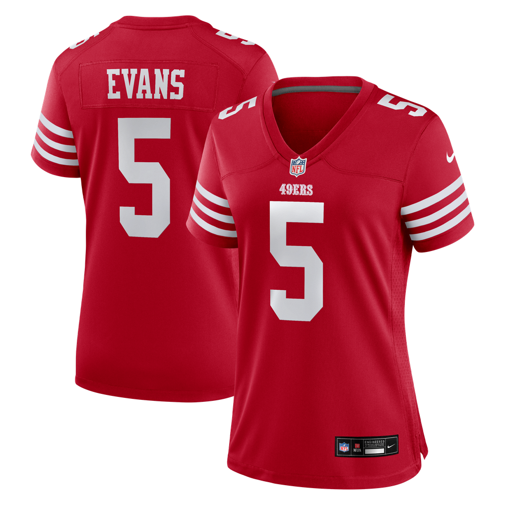 Women's San Francisco 49ers Mike Evans Scarlet Game Jersey