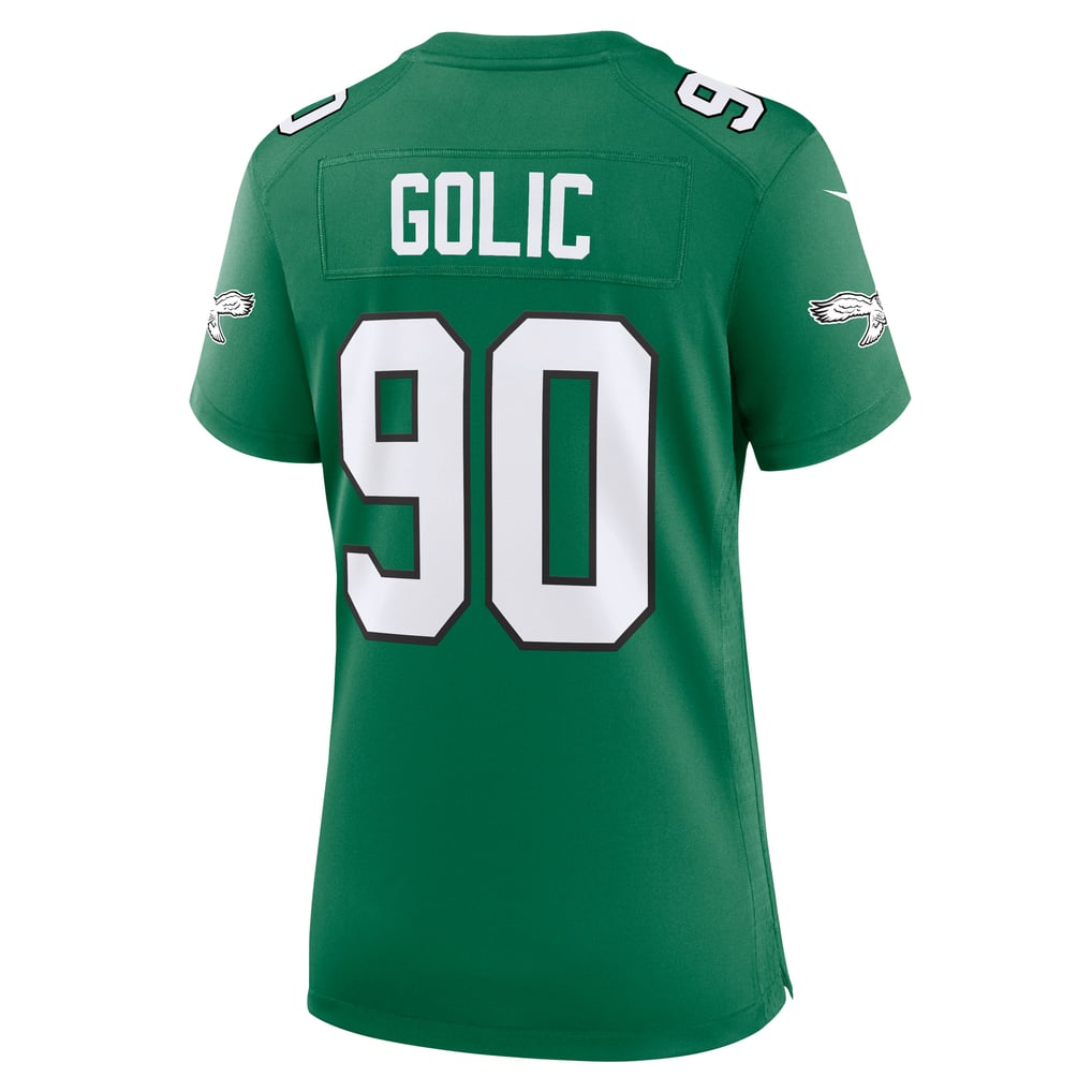 Women's Philadelphia Eagles Mike Golic Kelly Green Alternate Game Jersey