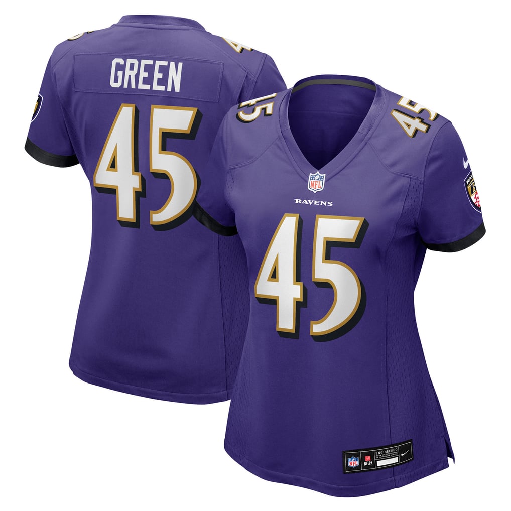 Women's Baltimore Ravens Mike Green Purple Team Game Jersey