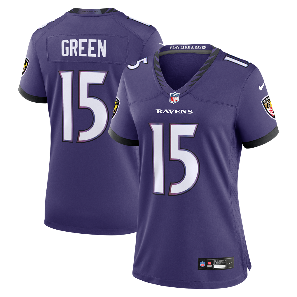 Women's Baltimore Ravens Mike Green Purple Team Game Jersey
