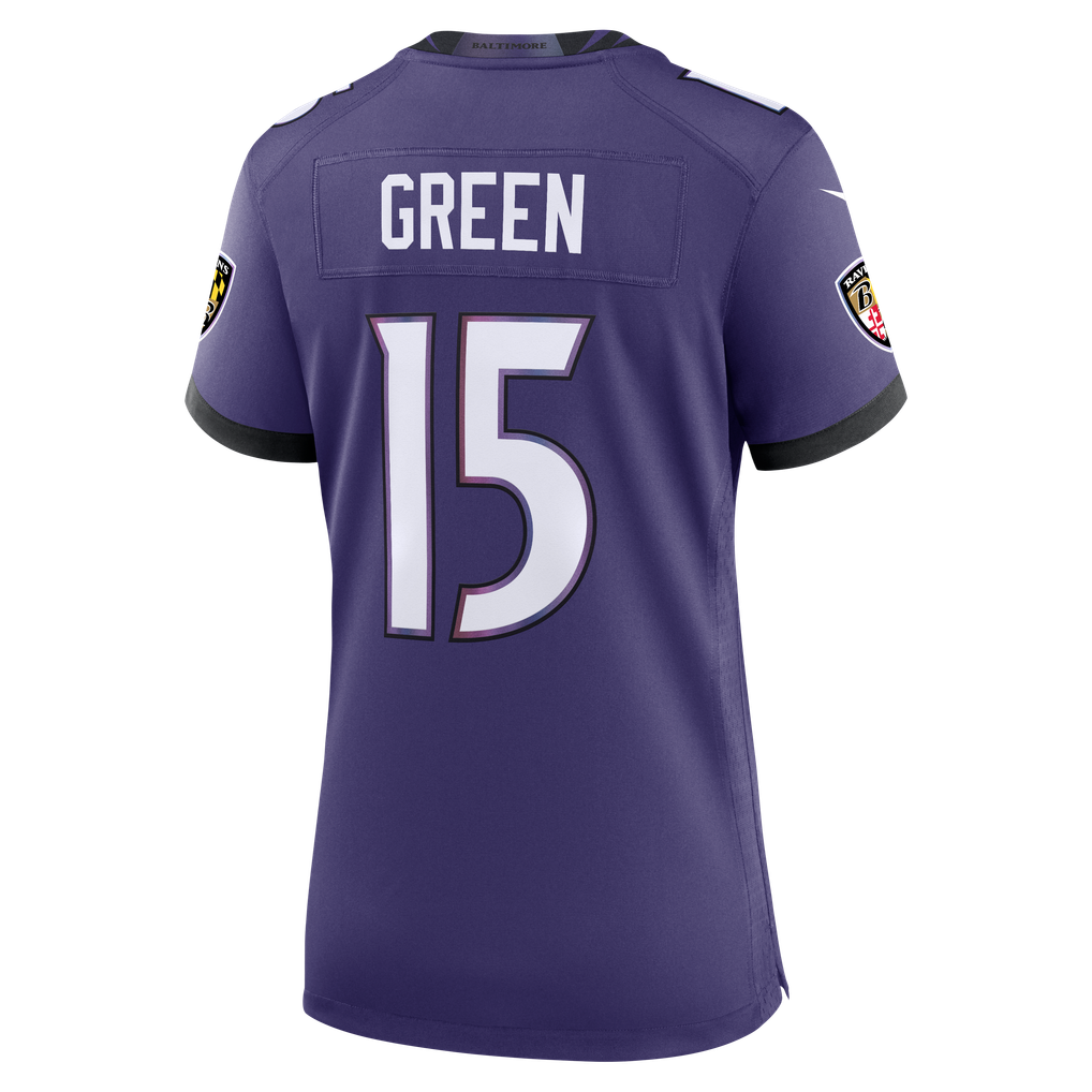 Women's Baltimore Ravens Mike Green Purple Team Game Jersey