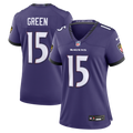 Women's Baltimore Ravens Mike Green Purple Team Game Jersey