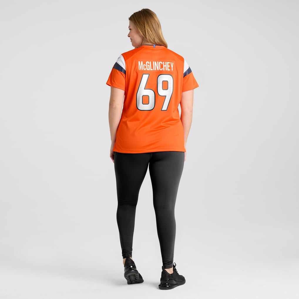 Women's Denver Broncos Mike McGlinchey Orange Team Game Jersey