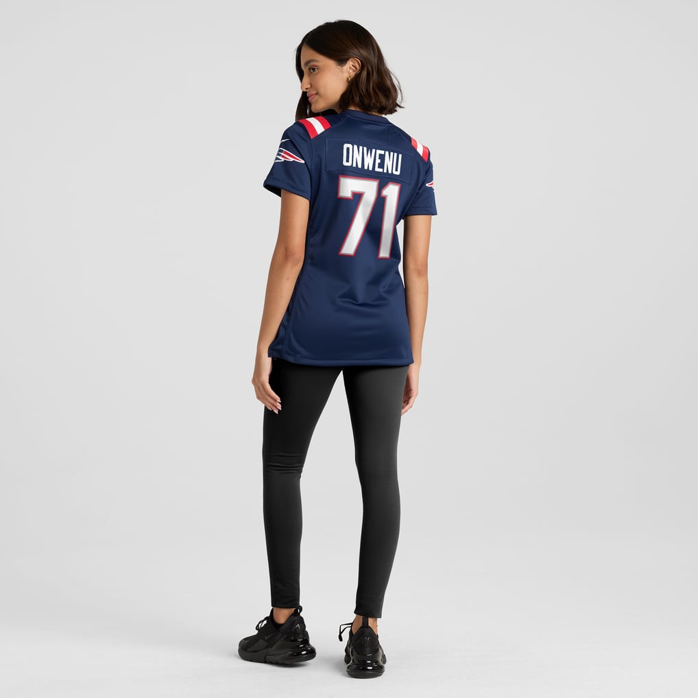 Women's New England Patriots Mike Onwenu Navy Game Jersey