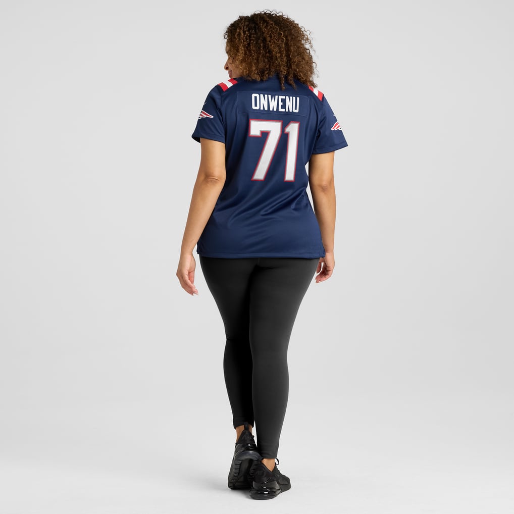 Women's New England Patriots Mike Onwenu Navy Game Jersey