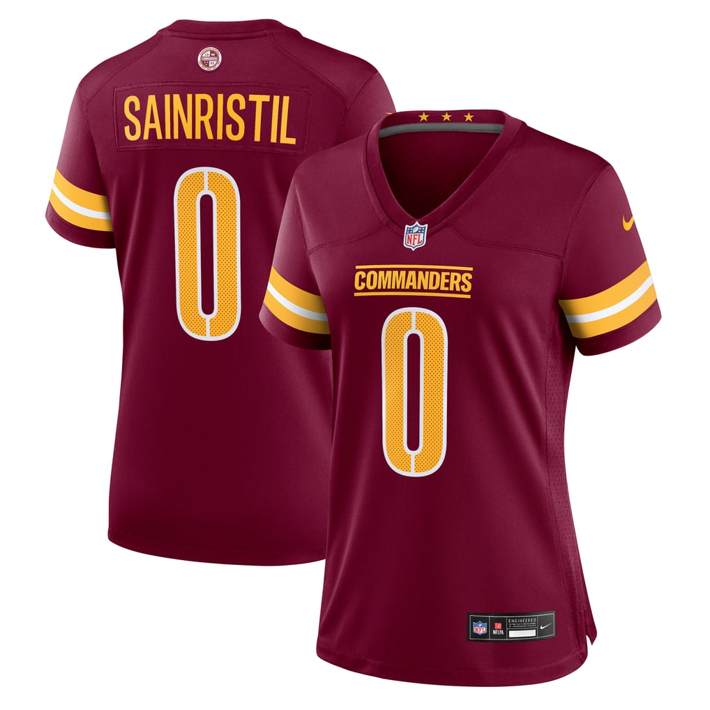 Women's Washington Commanders Mike Sainristil Burgundy Team Game Jersey