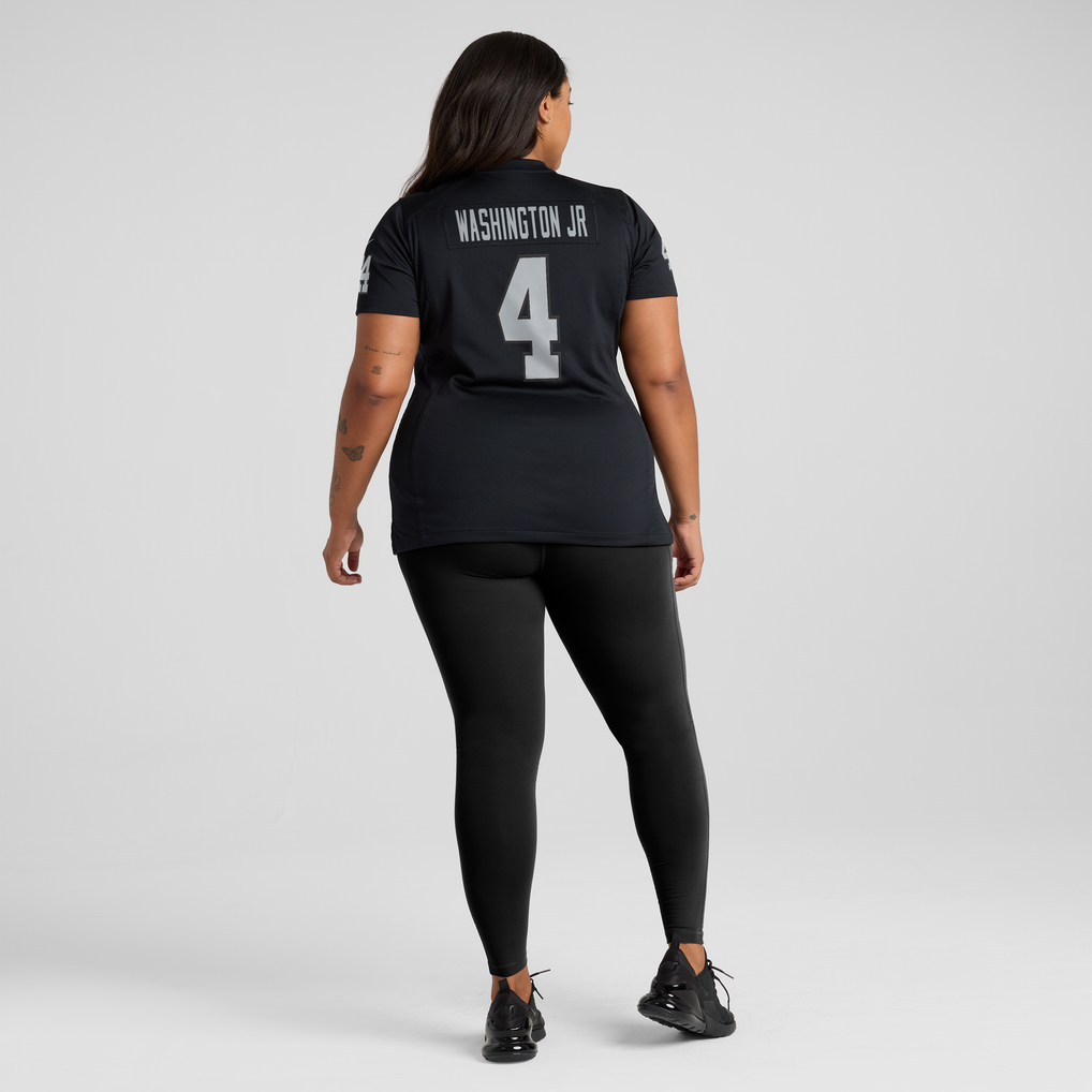 Women's Las Vegas Raiders Mike Washington Jr. Black Team Game Jersey