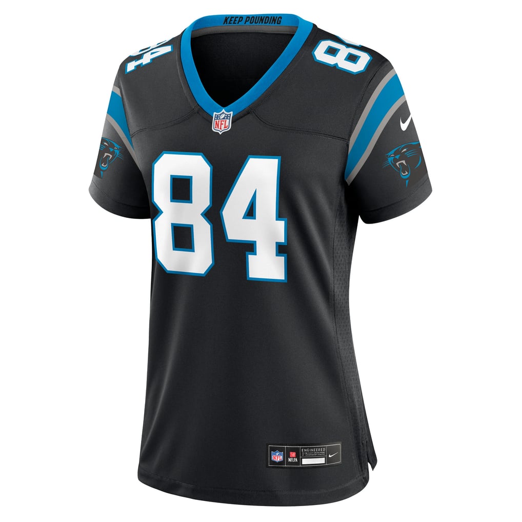 Women's Carolina Panthers Mitchell Evans Black Team Game Jersey