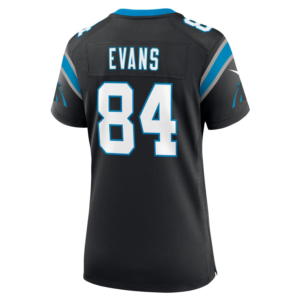 Women's Carolina Panthers Mitchell Evans Black Team Game Jersey