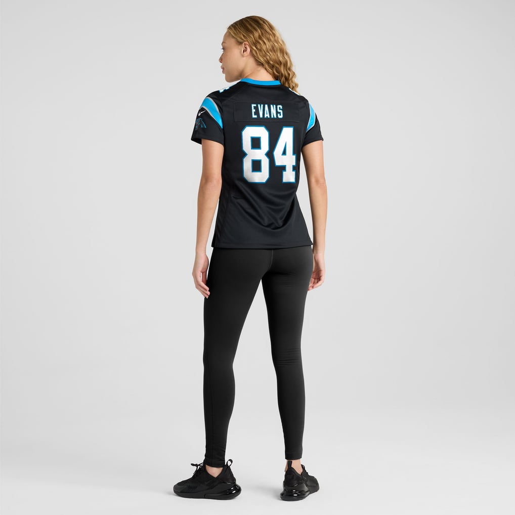 Women's Carolina Panthers Mitchell Evans Black Team Game Jersey