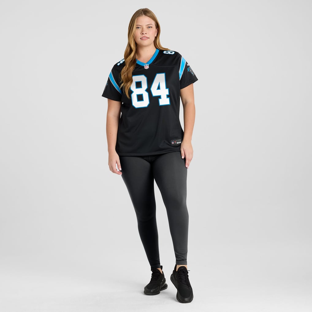 Women's Carolina Panthers Mitchell Evans Black Team Game Jersey