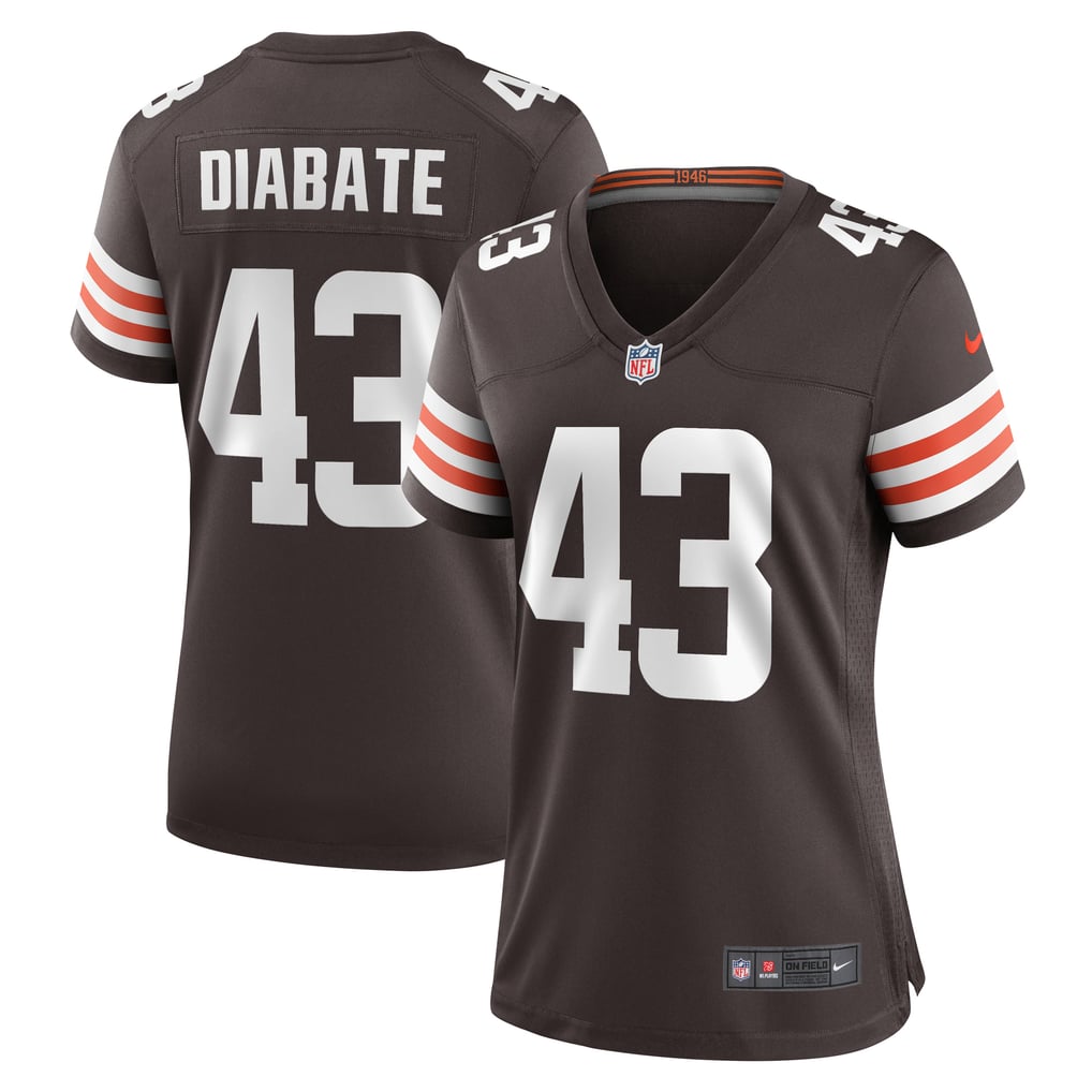 Women's Cleveland Browns Mohamoud Diabate Brown Team Game Jersey