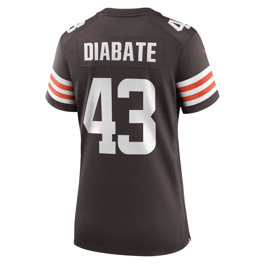 Women's Cleveland Browns Mohamoud Diabate Brown Team Game Jersey