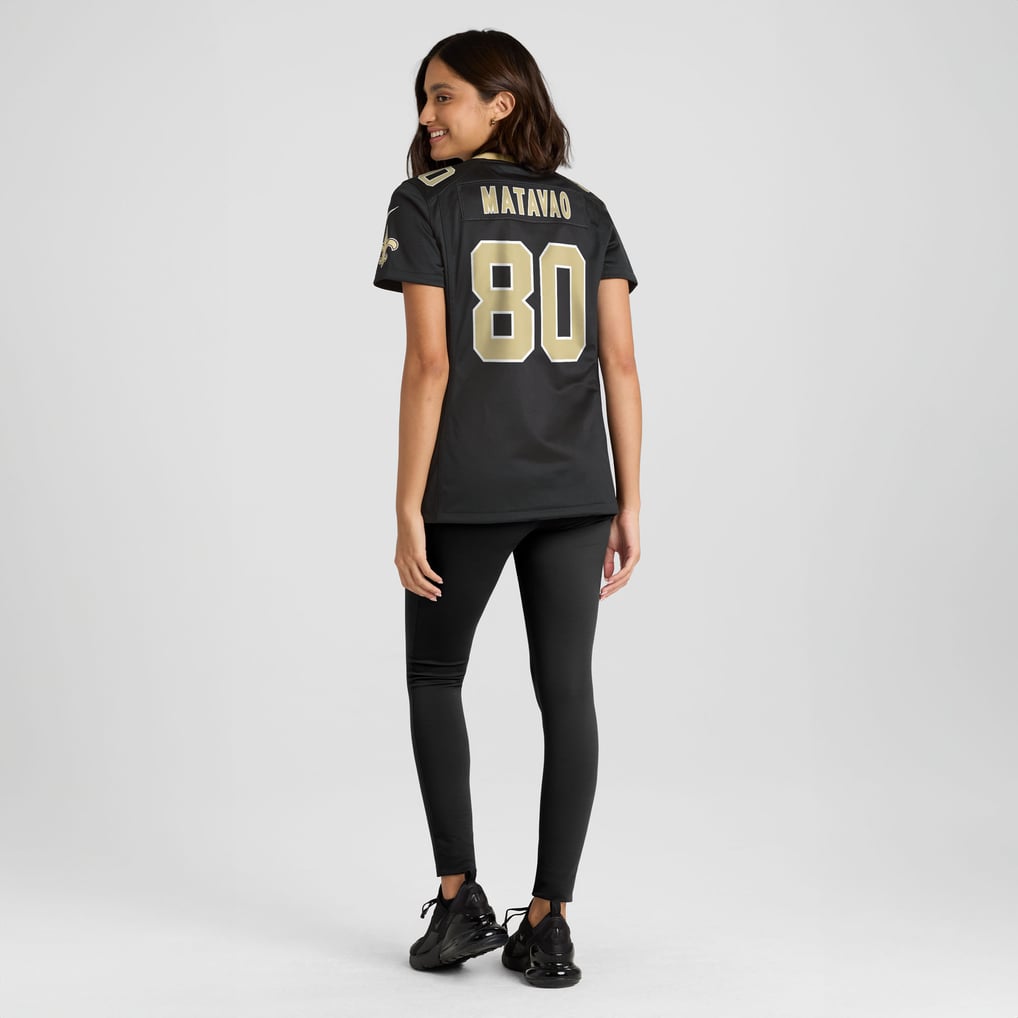Women's New Orleans Saints Moliki Matavao Black Team Game Jersey