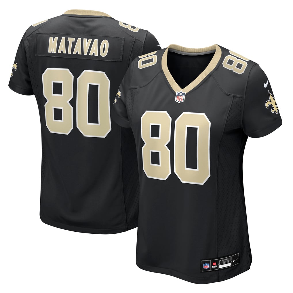 Women's New Orleans Saints Moliki Matavao Black Team Game Jersey