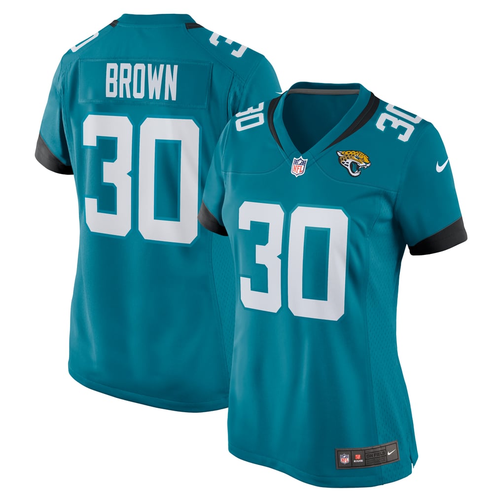 Women's Jacksonville Jaguars Montaric Brown Teal Game Player Jersey