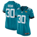 Women's Jacksonville Jaguars Montaric Brown Teal Game Player Jersey