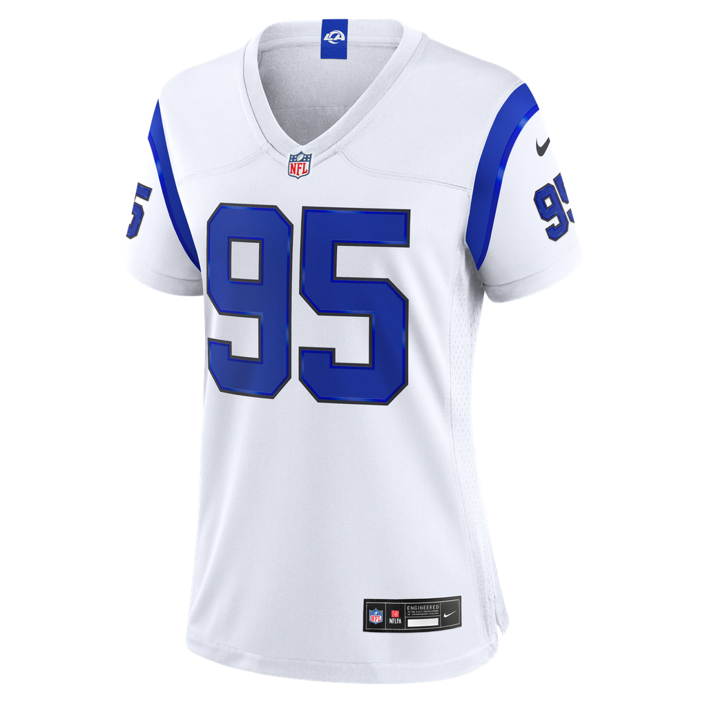 Women's Los Angeles Rams Myles Garrett Fearsome White Game Jersey